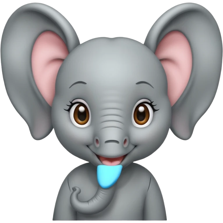 Cute girl elephant  emoji