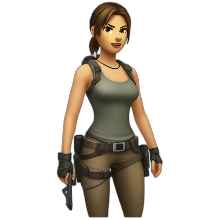lara croft emoji