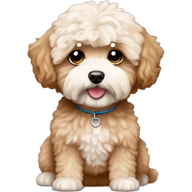 Maltipoo in brown color emoji