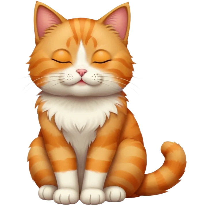 cat full body sitting with one eye closed winking emoji
