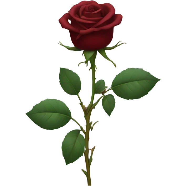 Dark red rose emoji