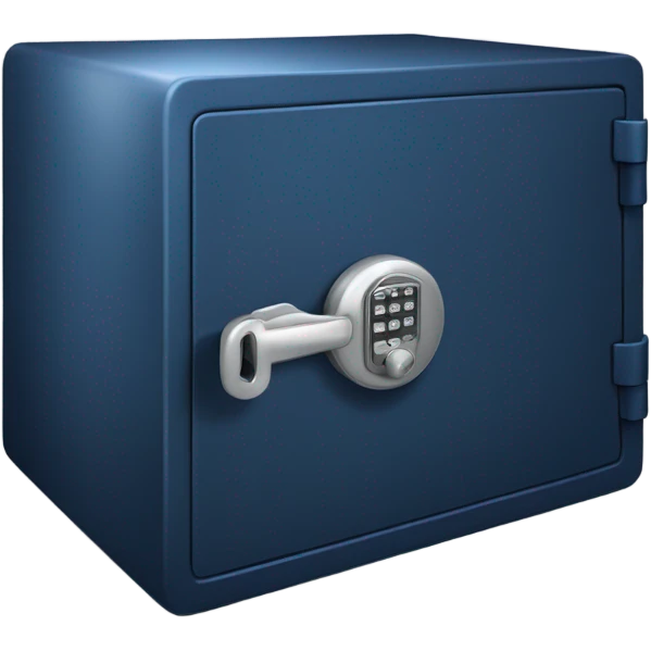 Dark blue safe emoji