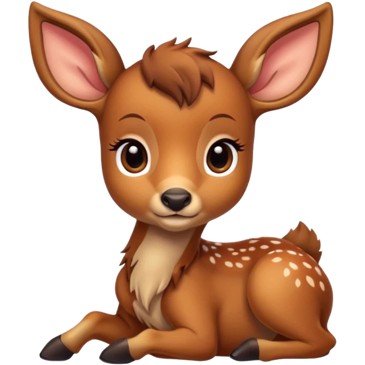 Baby deer bambi in autumn  emoji