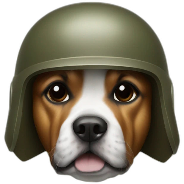 dog military helmet emoji