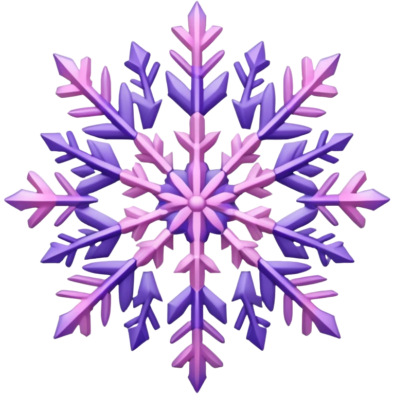pastel pink and purple snowflake  emoji