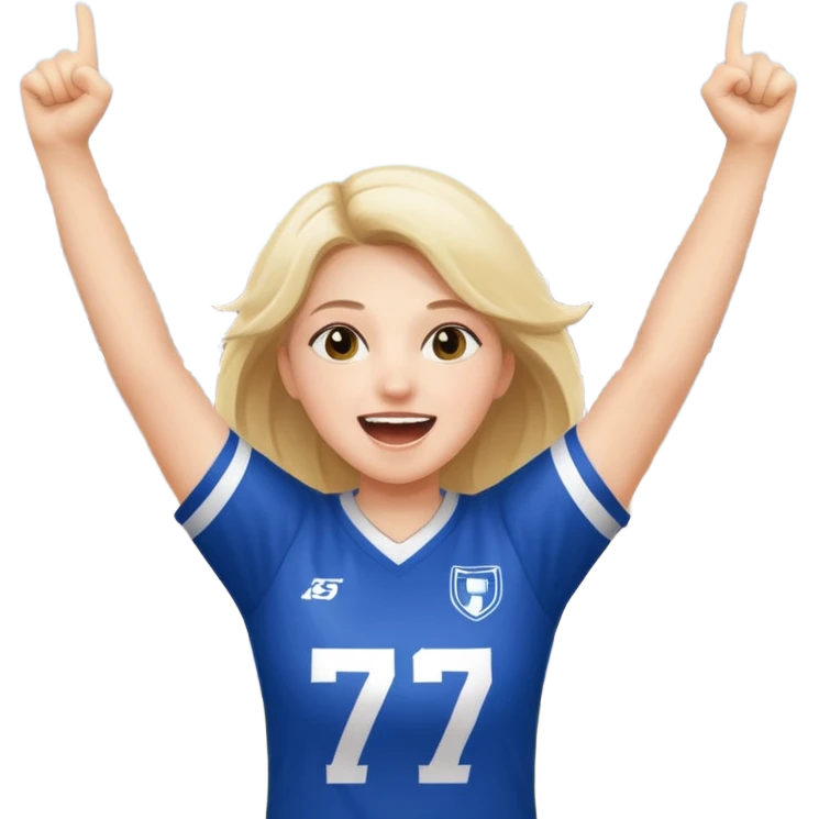 girl cheering on a football game emoji