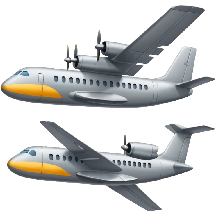 Two large grey rectangle with a plane flying in their direction emoji