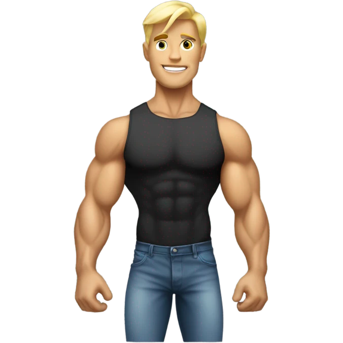 Blond male bodybuilder  emoji