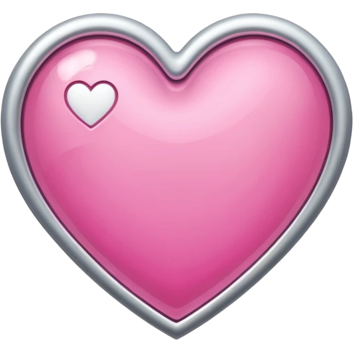 pink shield with white frame and a heart  emoji