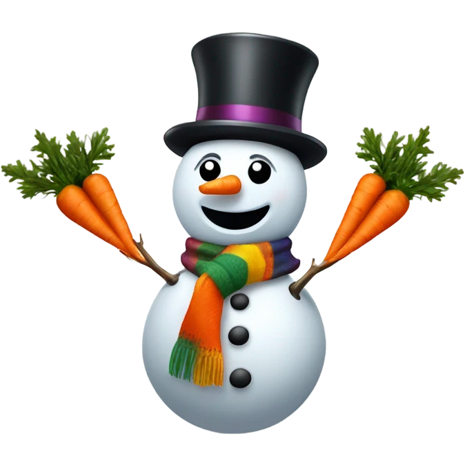 Happy snowman emoji