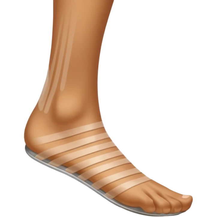 a shoe with a foot inside, stepping and showing a clear shoe print below. and leg with motion line







 emoji