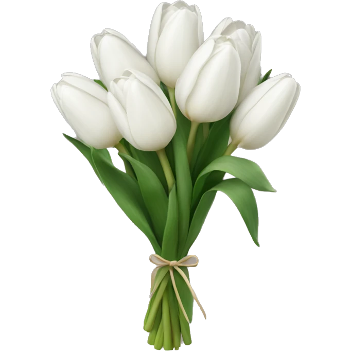 white tulip bouquet  emoji