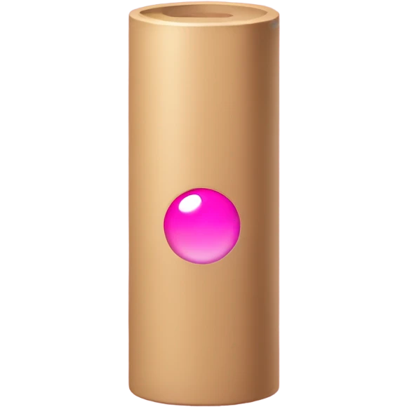 tan cylinder with a pink round half sphere on top  emoji