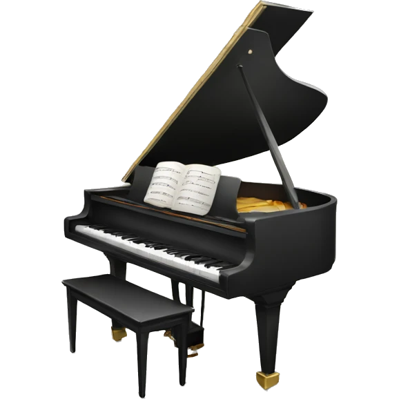 a piano with a crown on the corner emoji