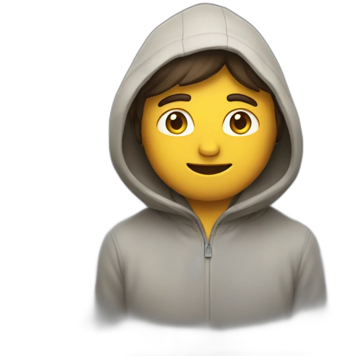Homme avec une capuche emoji