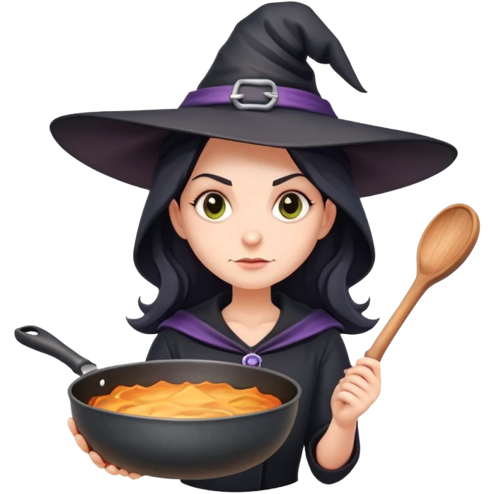 Злая ведьма с сковородой emoji