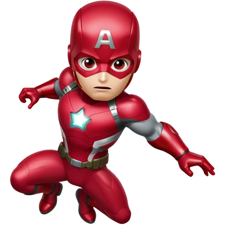 vision marvel body with red face from captain america: civil war emoji