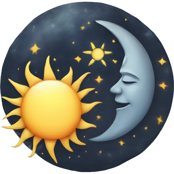 celestial moon and sun emoji