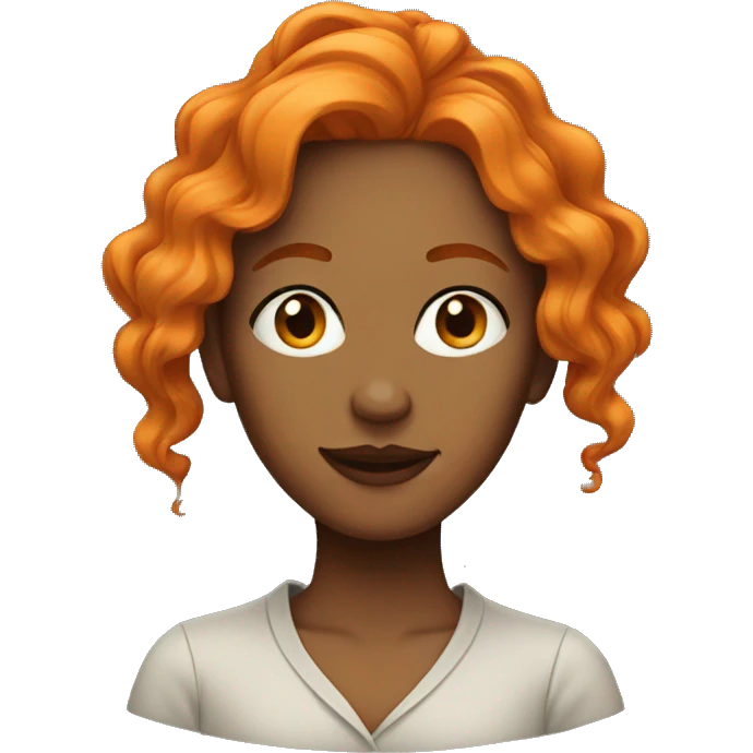 Artist woman with orange hair emoji