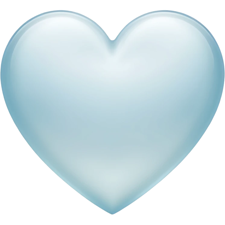 ivorish heart with a frosted glass look emoji
