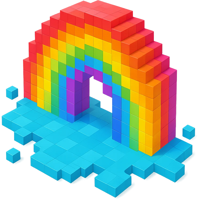 Water in rainbow  emoji
