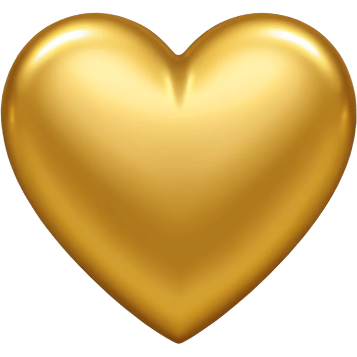 coração dourado emoji