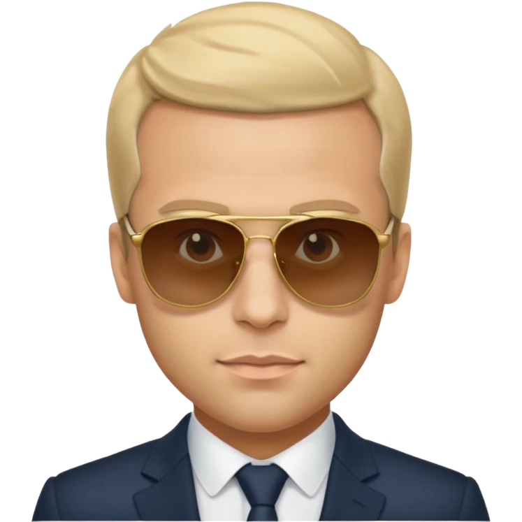 Emanuel macron avec des lunettes de soleil  emoji