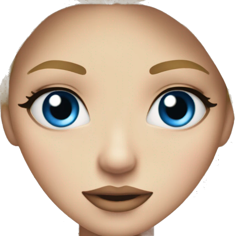 Straight Blonde blue eyes princess big lips big lashes emoji