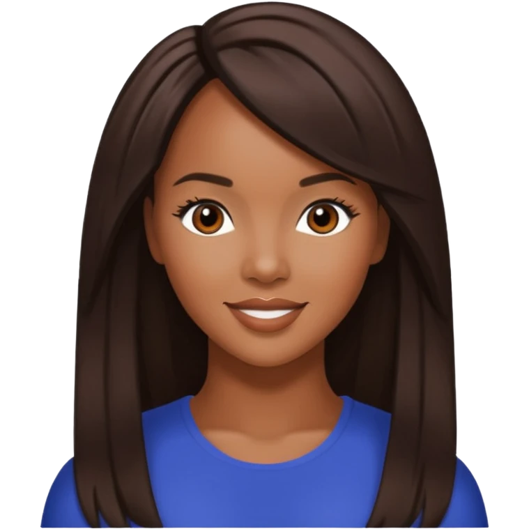 LeToya Luckett with long dark brown hair emoji