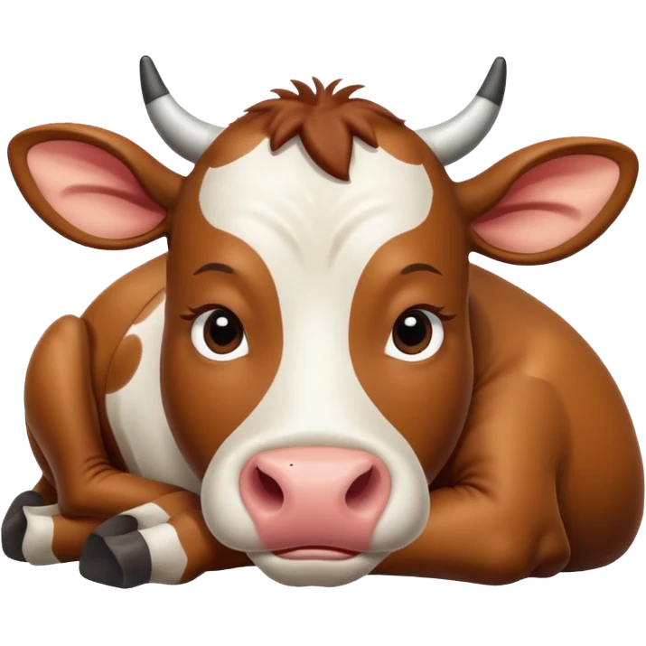 Sleepy cow emoji