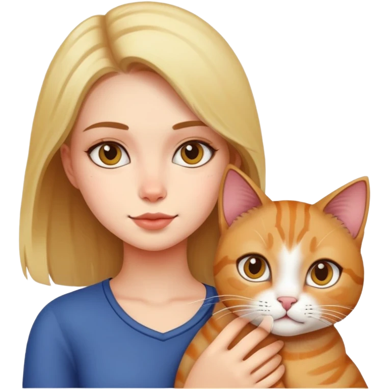 Girl with cat emoji