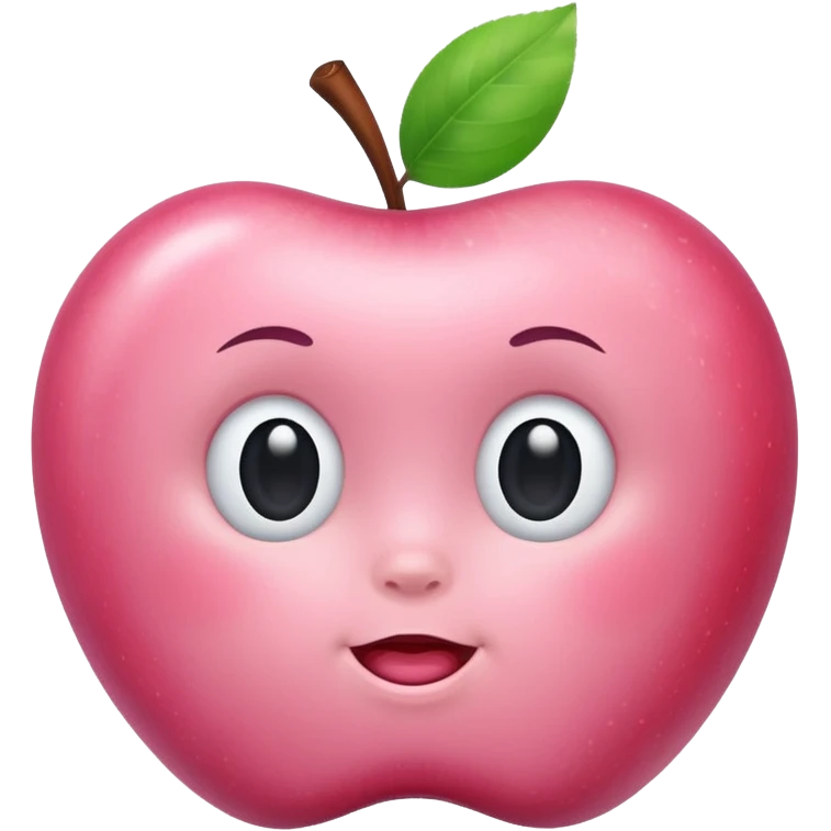 baby pink colored apple emoji
