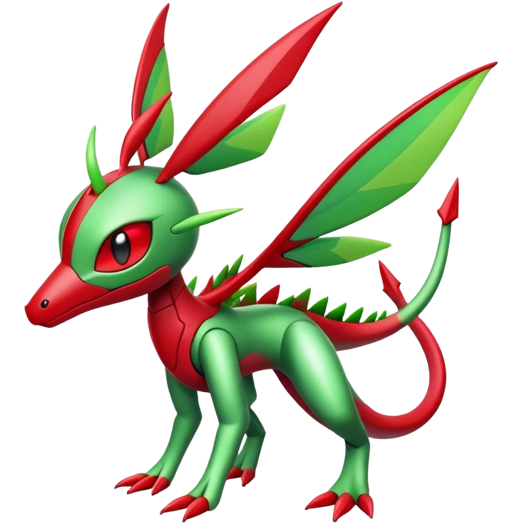 Colorful Futuristic Cute Modern Scizor-Flygon-Fakemon-creature-hybrid Full Body emoji