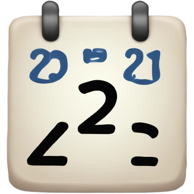 calendar with number 2 emoji