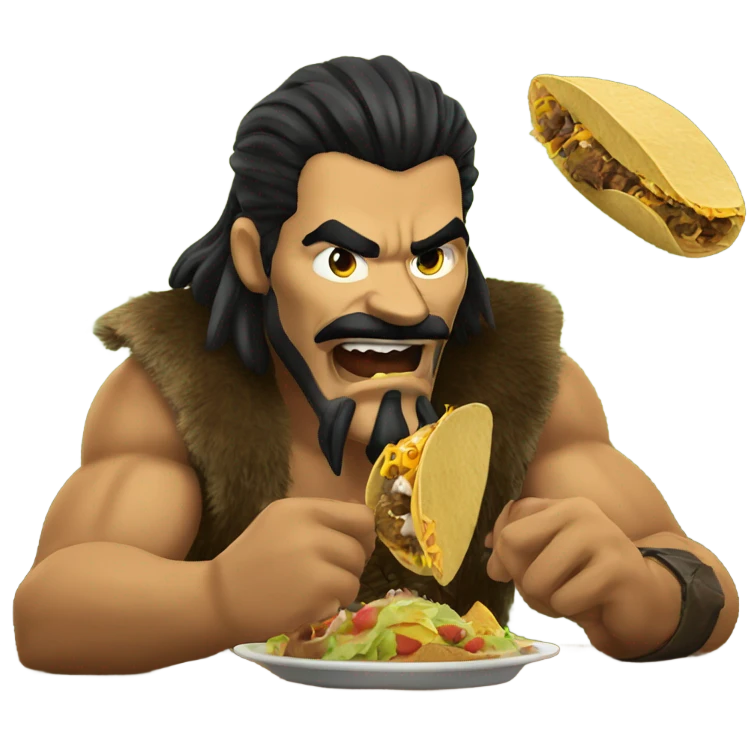 Kraven the hunter eating Taco emoji