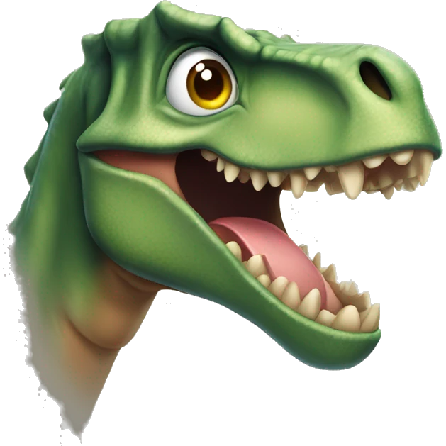 Dinosautio con anteojos emoji