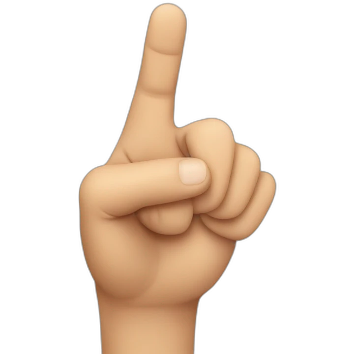 pointing hand emoji