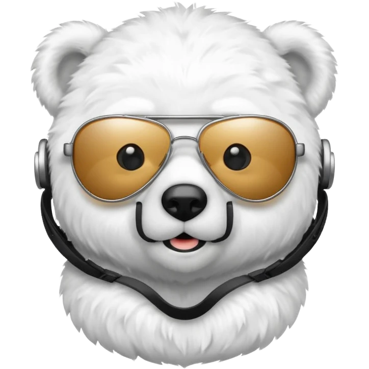 baby Polar bear with aviators emoji