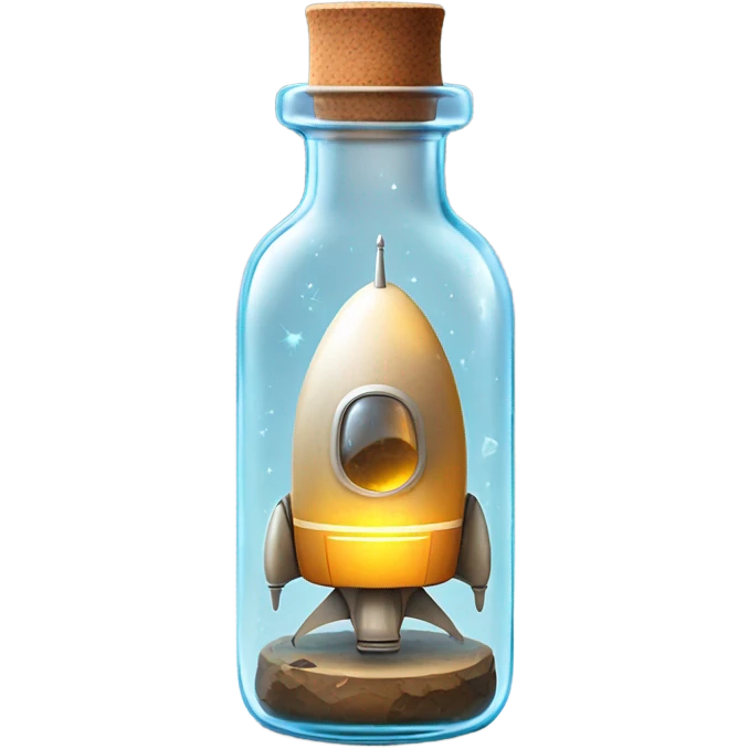 spaceship in bottle emoji