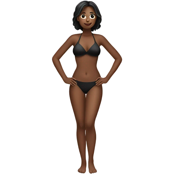 woman in bikini black  emoji