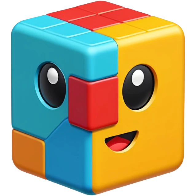 Pixel style 3d emoji