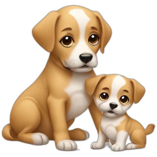 dog with a baby emoji
