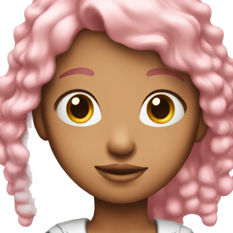 Pretty angel girl with pink hair  emoji