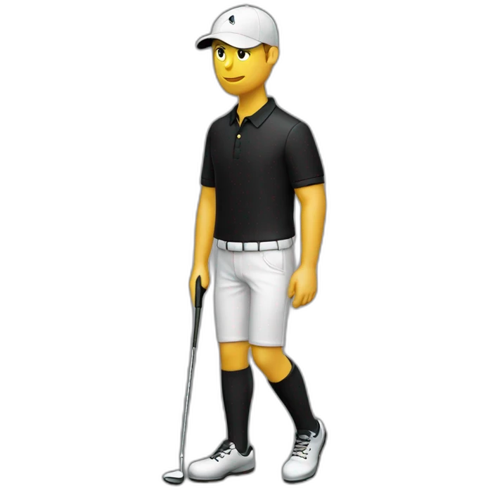 Golfeur polo noir emoji