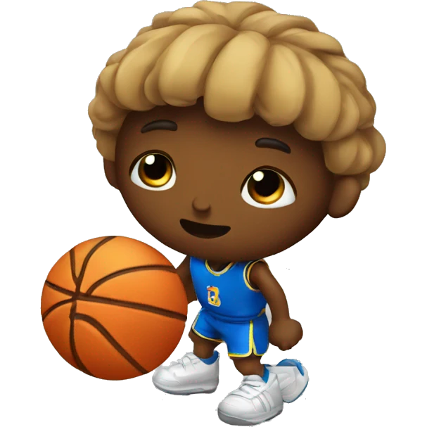 Basketball with bow emoji
