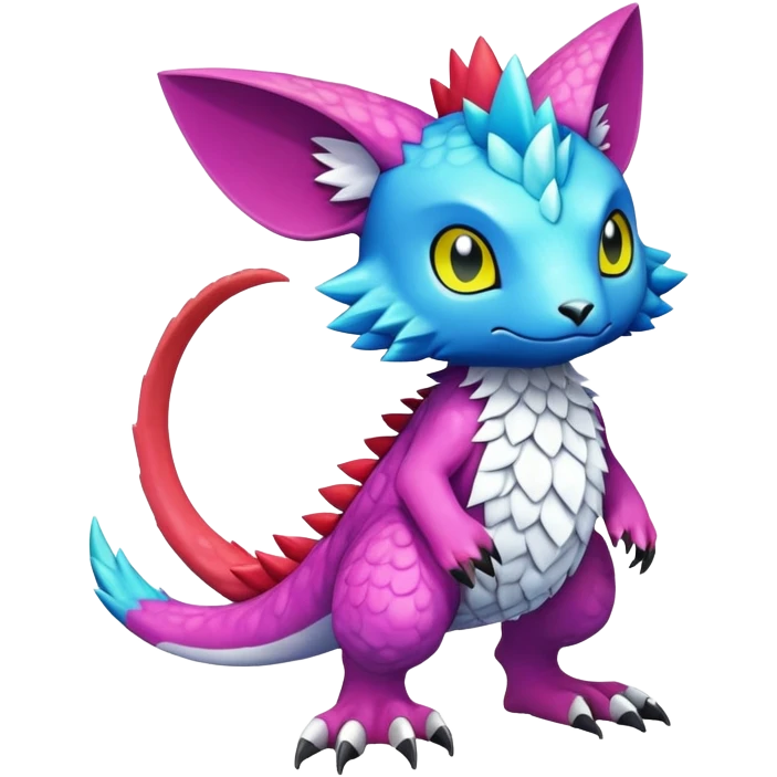 colorful Fakémon-Digimon-Fionbri-Trico-creature (full body) emoji