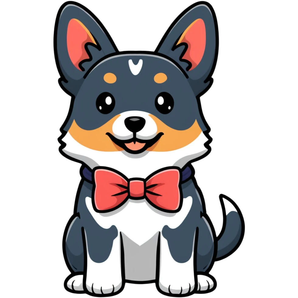 Dog with a bow  emoji