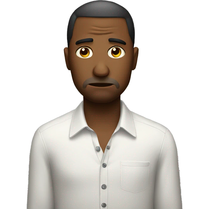 sad man with iphone emoji