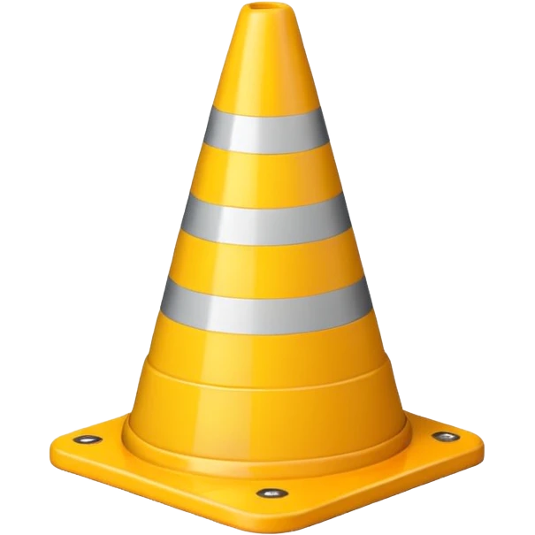 Warning Cone yellow  emoji