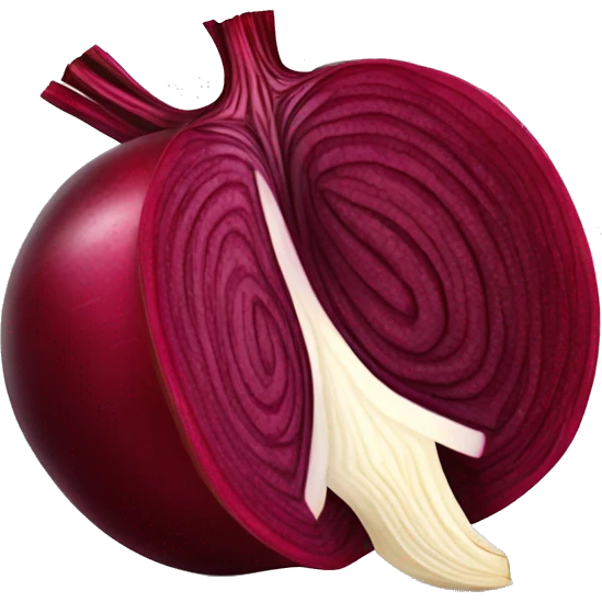 Beetroot sliced open, so red emoji